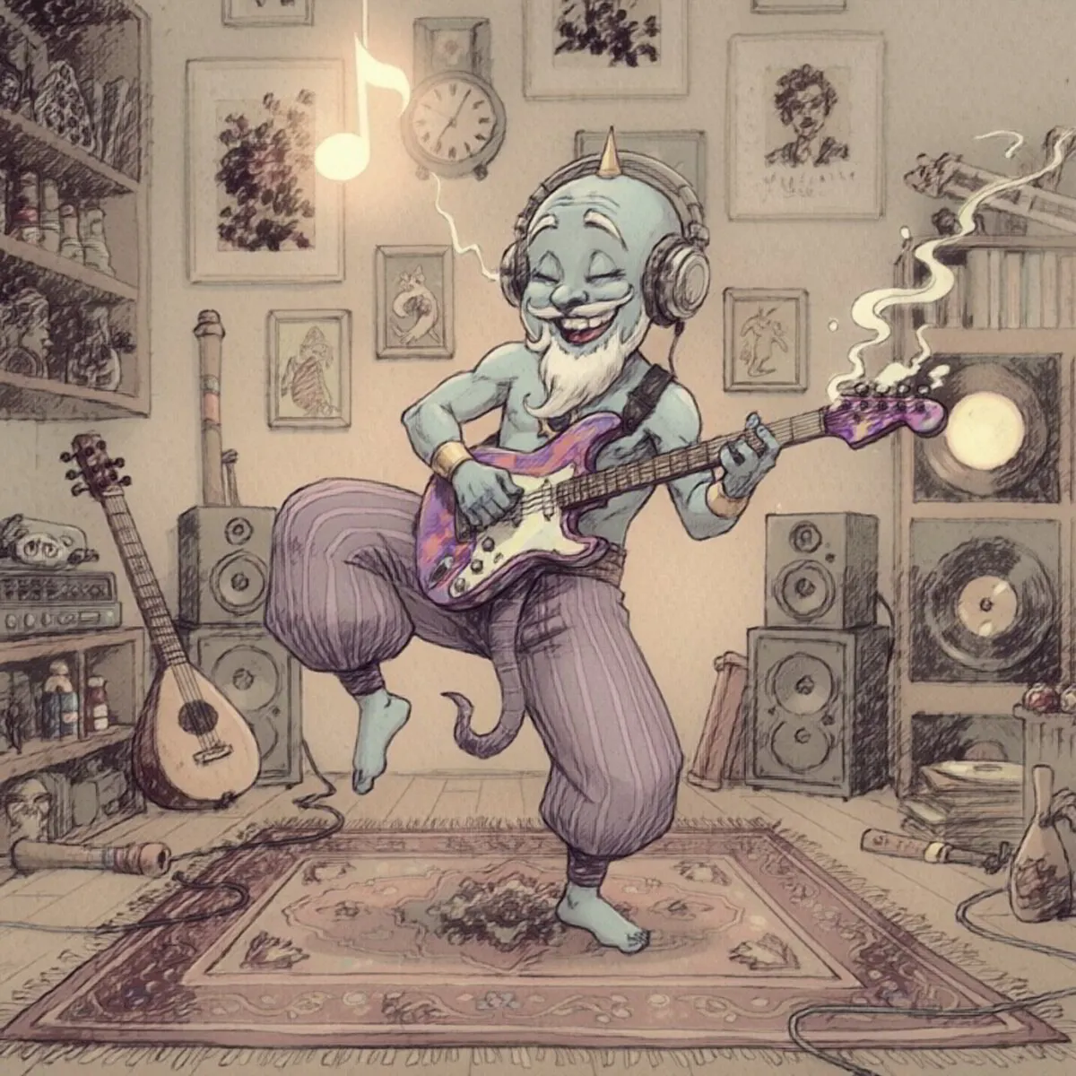 MixGenie genie-character illustration
